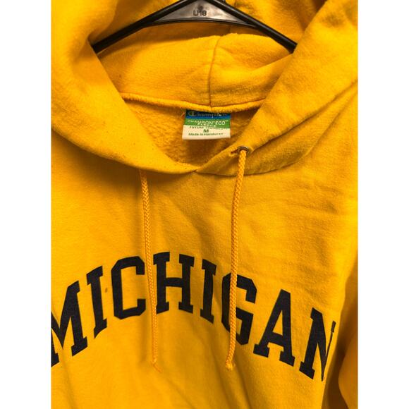 University of Michigan Yellow Pullover Champion Sweatshirt Sz Medium Unisex NCAA - Picture 3 of 6